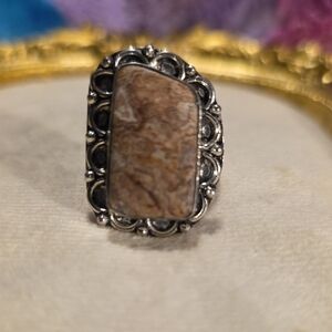 Birds Eye Rhyolite Natural Stone Ring NWT